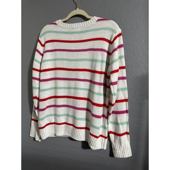 St. John’s Bay Women’s pullover stripped sweater size L NWT - Picture 3 of 5